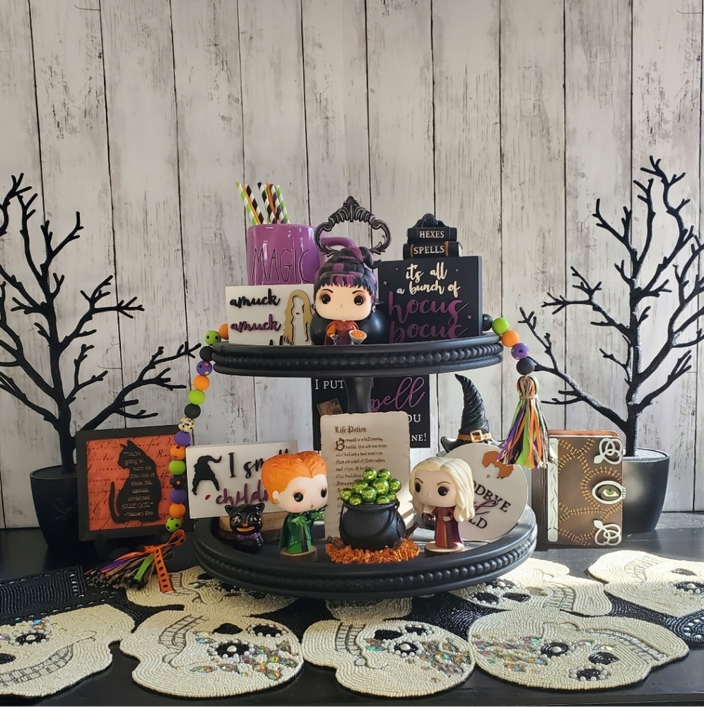 Witch's Brew Mug Topper | Sanderson Sisters Hocus Pocus Tiered Tray Decor